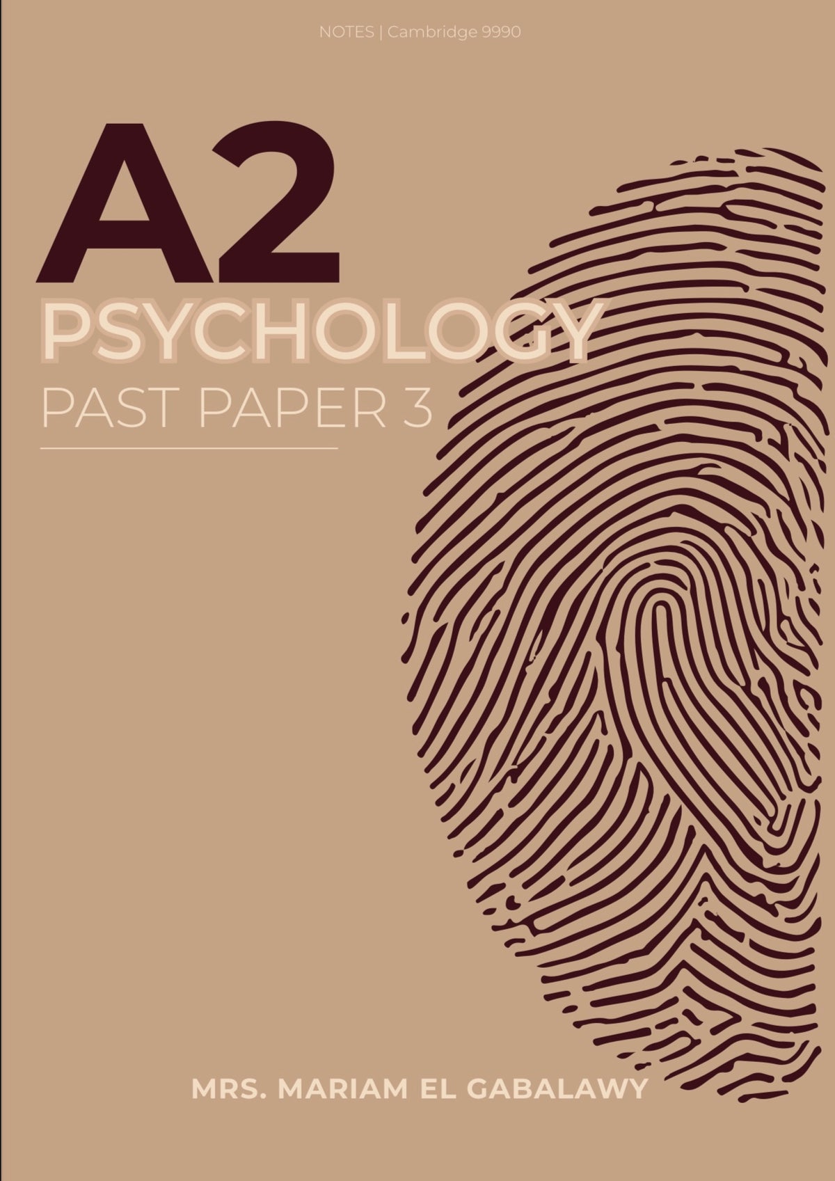 A2 Psychology - Past Paper 3